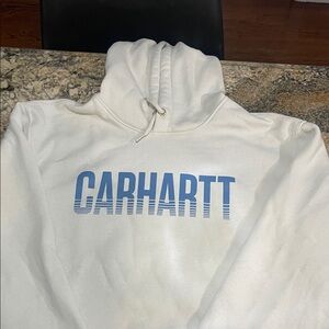 Carhartt White and Blue Men's Hoodie